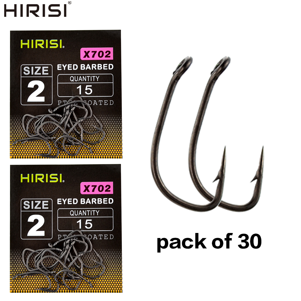 Fishing Hook Assortment - 30 stücke PTFE Beschichtet High Carbon