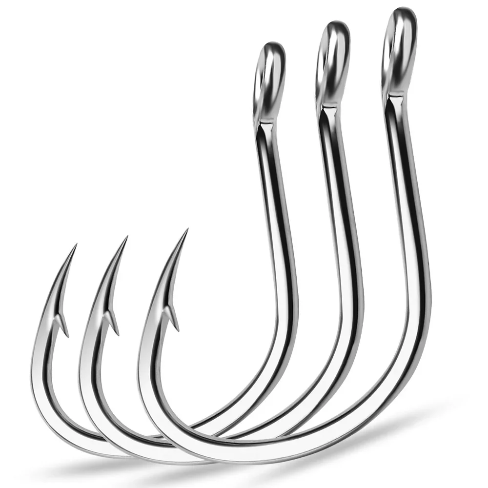 Fishing Hook Circle - Ring Auge Angelhaken Angelhaken Silber Stacheldraht