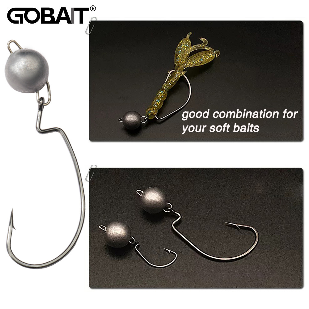 Fishing Hook Weedless - 5 stücke Metall Jig Kopf Wurm