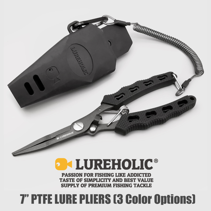 Fishing Hook Sharpener - Lureholic 7 Zoll PTFE-beschichtete Köder-Angelzange, 18