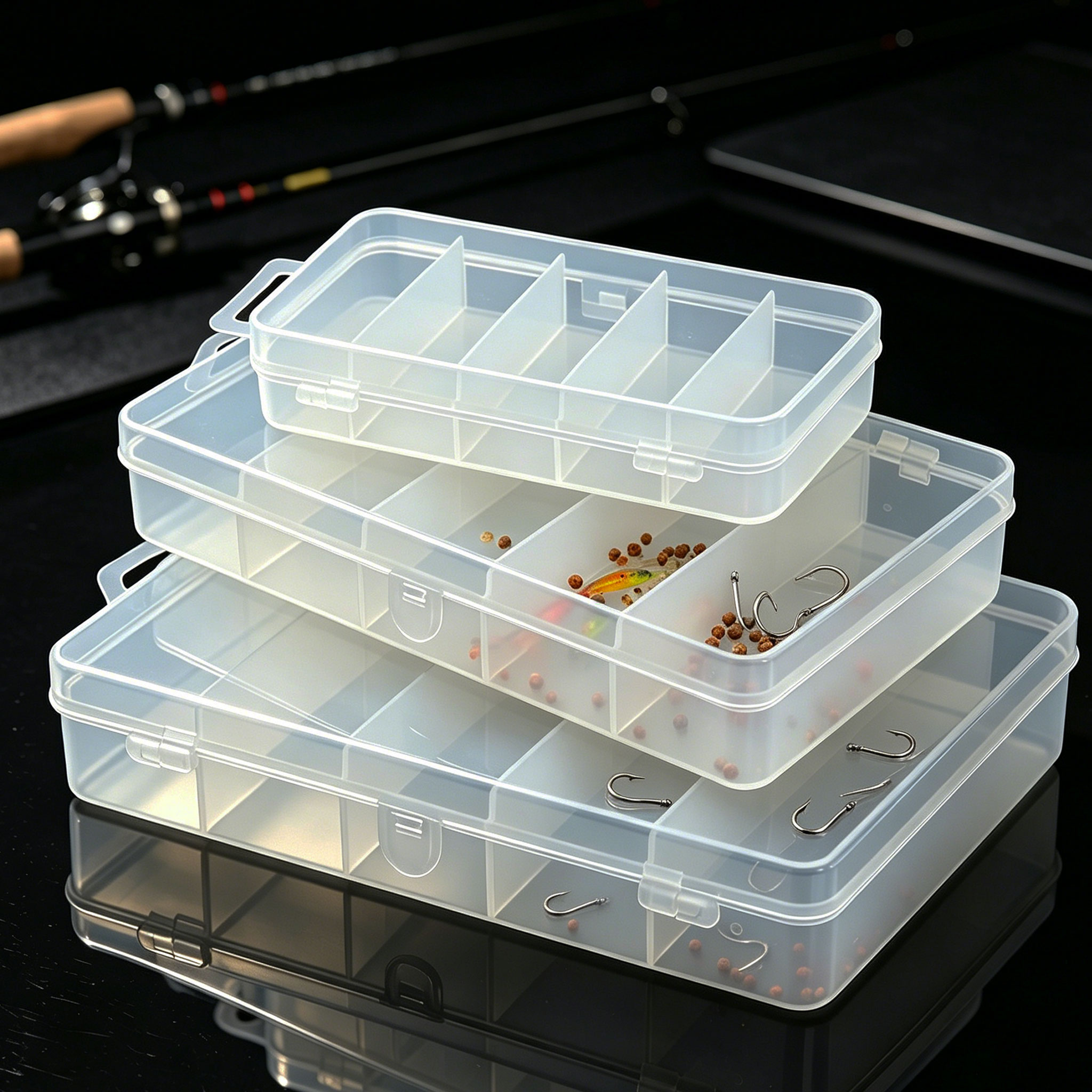 1/3 Stück Plastik-Angelköderbo – Fishing Hook Size Bewertung und Preis