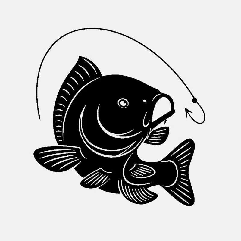 Karpfen Angelhaken Aufkleber D – Fishing Hook Bewertung und Preis