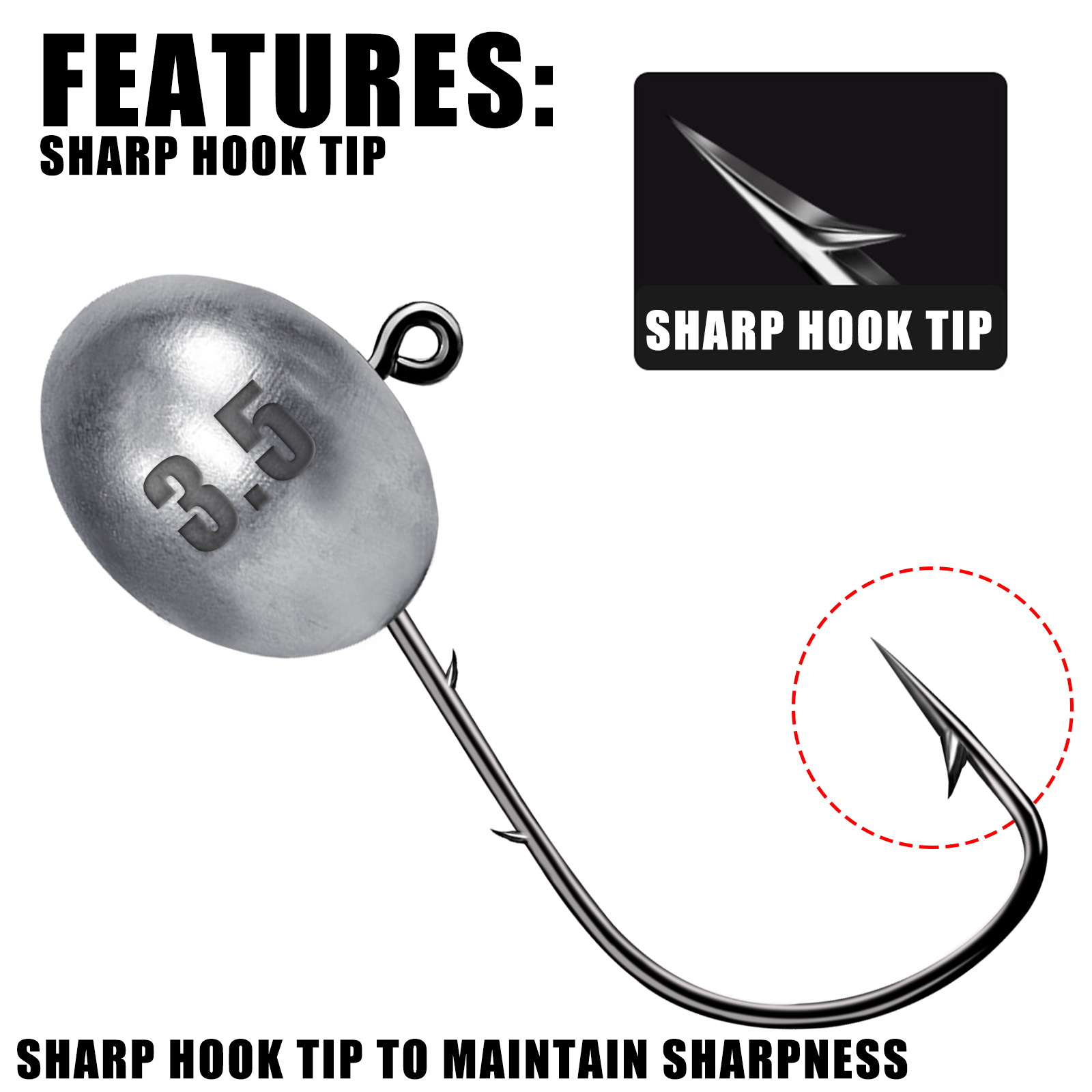 Jig Kopf Haken 1X Rockfish Aji – Fishing Hook Offset Bewertung und Preis